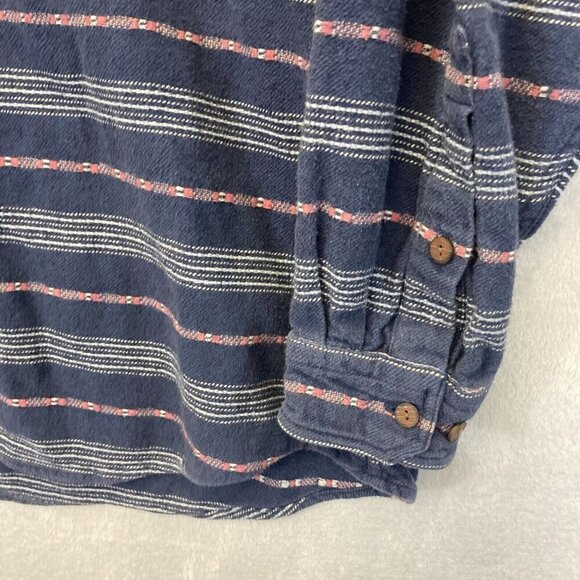 VTG Alaska Wilderness Flannel Shirt Mens XXL Striped Button Long Sleeve 90s Y2K - Picture 7 of 12